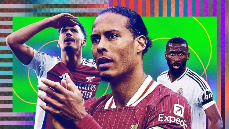 ESPN年度10大中后衛(wèi)：范迪克當(dāng)選最佳，阿森納2將前4，呂迪格第3