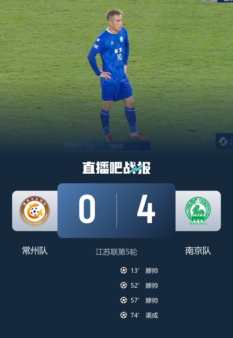5戰(zhàn)全敗0進(jìn)球丟11球！常州0-4送南京登頂，全場(chǎng)36712人觀戰(zhàn)創(chuàng)紀(jì)錄