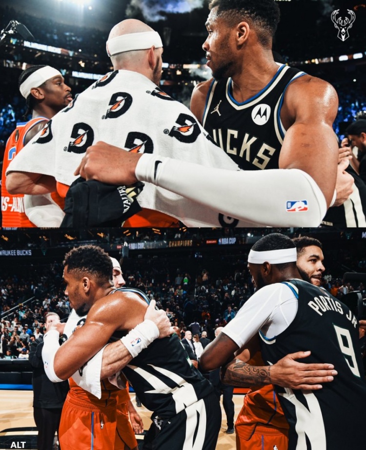 我們擊敗過你們呦！雄鹿官推曬NBA杯決賽圖 祝賀雷霆奪得總冠軍