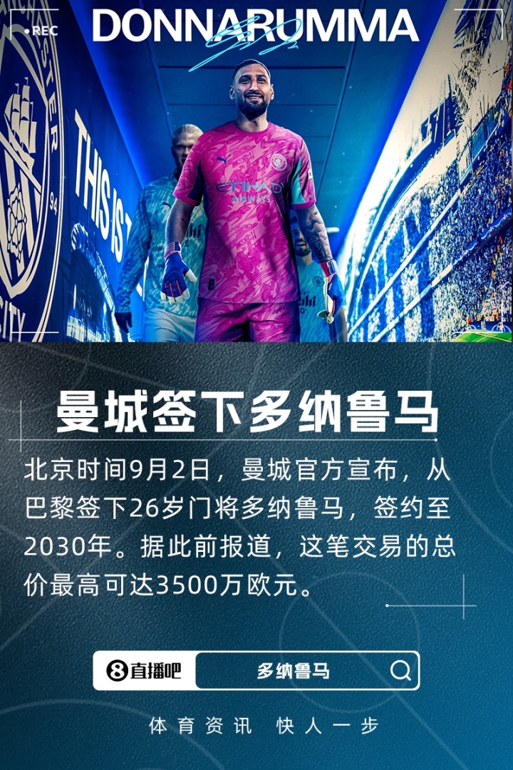 喬-哈特：多納魯馬腳下技術(shù)很好，他是瓜迪奧拉想要的世界級門將