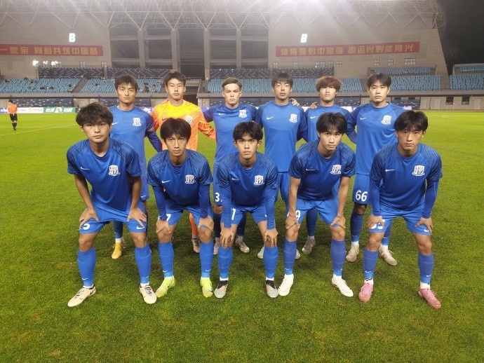 青少年精英聯(lián)賽U21組晉級賽階段I組第3輪，上海申花7-0青島西海岸