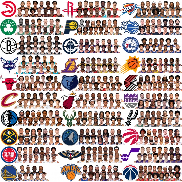 勇士亮了！NBA30隊最新完整陣容大圖來了！看看你的主隊！