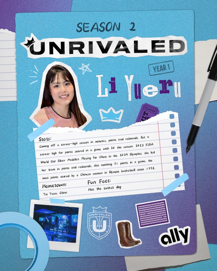 一月份開打！三人籃球聯(lián)賽Unrivaled官宣李月汝加盟！